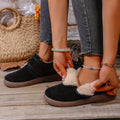 Botas de Inverno Femininas - Fecho Slip-On, Sola de Borracha Antiderrapante, Palmilha Acolchoada - Botas Quentes para Clima Frio para Uso Diário, Viagens, Presente de Halloween Para Mulheres, Botas de Inverno Femininas, Calçado de Festa, Design de Biqueira Redonda, Construção Durável, sola antiderrapante