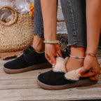 Botas de Inverno Femininas - Fecho Slip-On, Sola de Borracha Antiderrapante, Palmilha Acolchoada - Botas Quentes para Clima Frio para Uso Diário, Viagens, Presente de Halloween Para Mulheres, Botas de Inverno Femininas, Calçado de Festa, Design de Biqueira Redonda, Construção Durável, sola antiderrapante