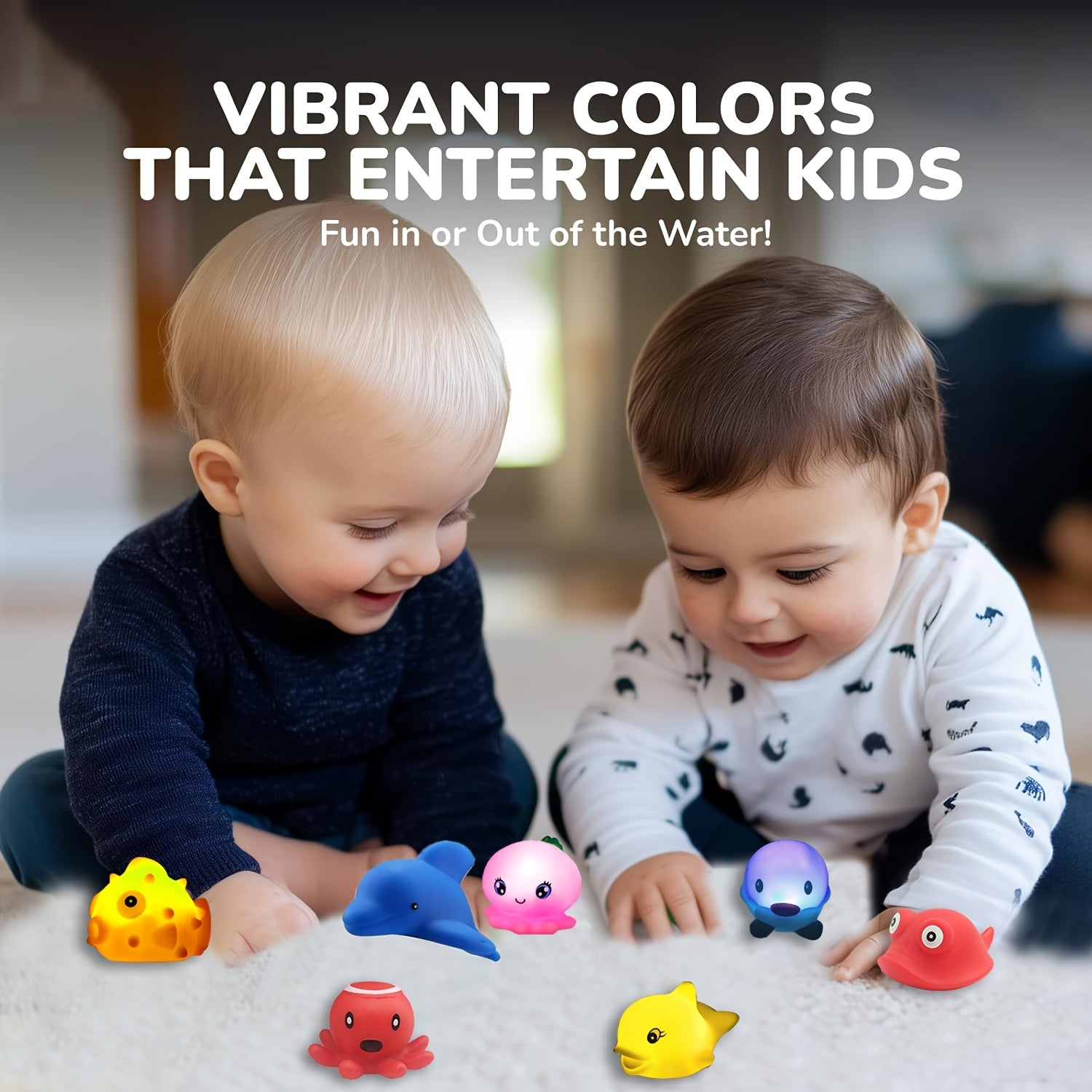 Conjunto de Brinquedos de Banho Flutuantes e Luminosos de 1/3/5/7/10 unidades | Brinquedos Educativos Coloridos Aleatórios para Crianças, Presente Perfeito de Aniversário, Natal, Páscoa, Material de PVC, Bateria de Botão Não Recarregável, Diversão na Banheira e na Duche