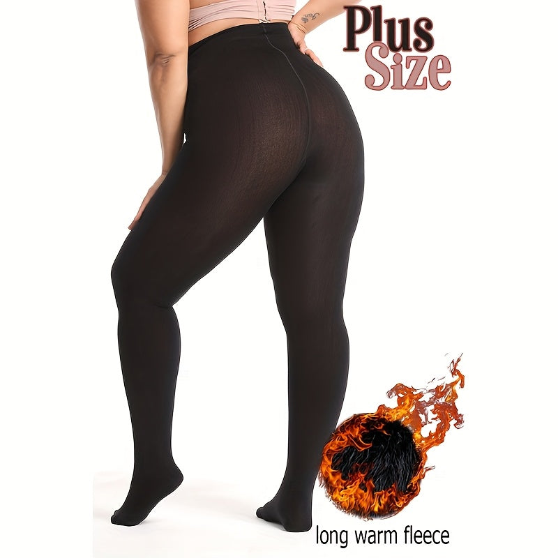 2025 Novas Meias Calças Térmicas Femininas 400 - Ultra Macias Anti-Pilling Plus Size, Forro de Fleece Quente e Longo, Alta Elasticidade para Conforto o Dia Todo, Lavagem Manual Apenas, Meias com Forro de Pelúcia, Design Elegante, Ajuste Perfeito, Textura Suave, Ideal para Clima Frio, Duráveis, Confortáveis, Uso no Escritório