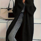 Elegant Long Sleeve Solid Color Women's Cardigan