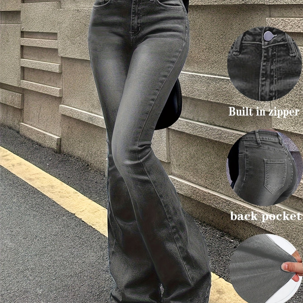 High-Waisted Flare Denim Jeans for Women