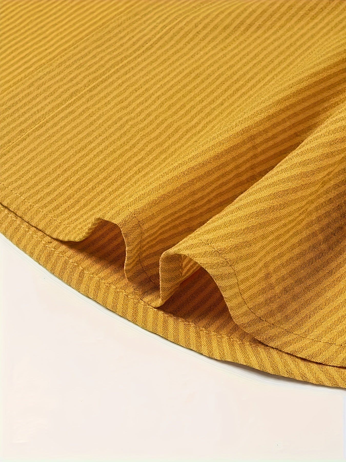 Blusa Com Botão Lateral Sólido, Blusa Com Colar Boho E Mangas Enroláveis, Roupas Femininas