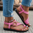 Sandálias Femininas Bege/Bege Claro - Palmilhas Antiderrapantes e Acolchoadas, Sapatos de Praia Abertos para o Verão, Sandálias Plataforma em PU - Casual e Formais, Fácil Limpeza, Design com Fivela Estiloso, Conforto Macio, Cobertura Durável