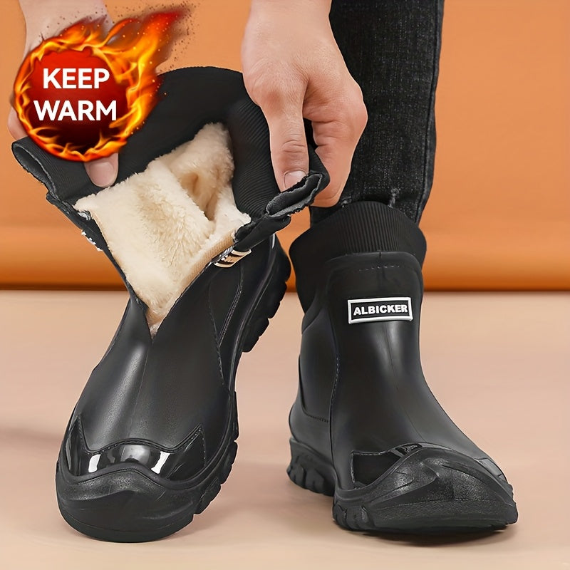 Botas de Neve Femininas da Moda, Botas Curtas Desportivas, Botas de Chuva Unisexo para Exterior com Forro de Lã e Aquecimento Antiderrapante Espesso para Caminhadas e Viagens de Inverno, Presente de Natal Perfeito