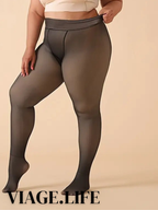 Cozy Plus Size Wool-Blend Tights - Full Coverage & Comfort